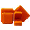 orange custom logo ring jewelry packaging box - detail view