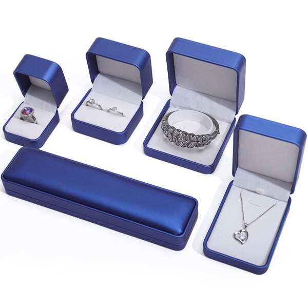dark PU leather jewelry organizer box for bracelet necklace earring ring - gift packaging