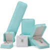 sky blue crown leather jewelry box for bracelet pendant necklace ring - retail display