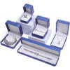 dark PU leather jewelry organizer box for bracelet necklace earring ring - detail view