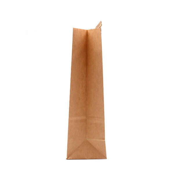 greaseproof brown white kraft food paper bag with window and tin tie image 5