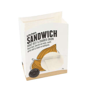 custom printed flat bottom kraft bakery bread sandwich bag view 1