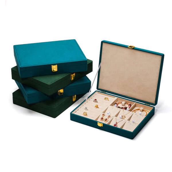 PU leather treasure chest jewelry storage box for necklace ring bracelet view 2