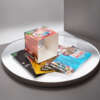 eco friendly rectangle printed paper card sleeve box - front view