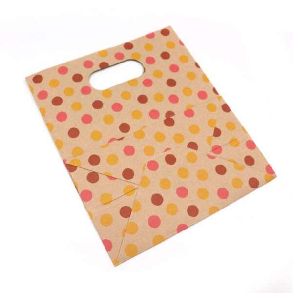 strong SOS bread kraft paper bag with die cut handle - bulk packaging use