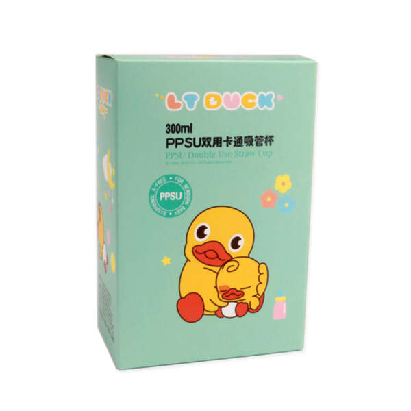 printed folding paper packaging box for infant powder milk container - front view