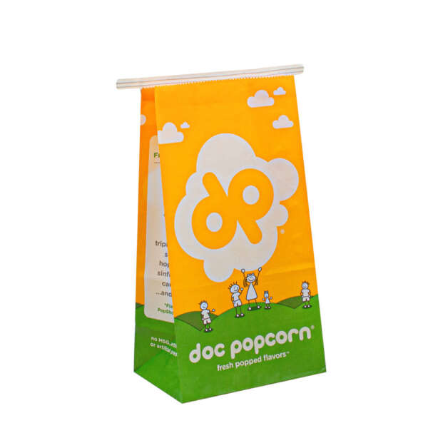 biodegradable kraft SOS bread bag production sample with export carton support