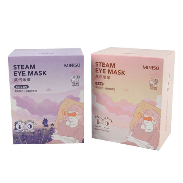 colorful custom eye mask printed cardboard box - open display view