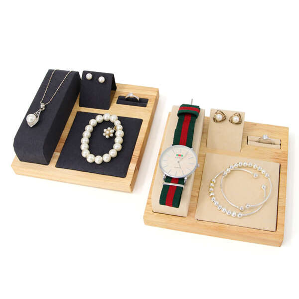 Custom jewelry display tray set for retail counters