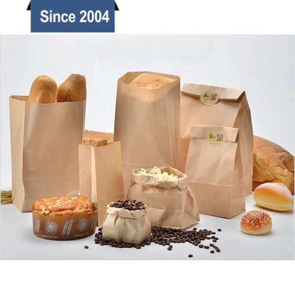 Wholesale greaseproof SOS sandwich paper bag for custom paper bag production
