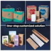 small green kraft restaurant gift bag with twisted handles view 4