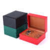 elegant PU leather flip travel watch case for mechanical watch packaging - retail display