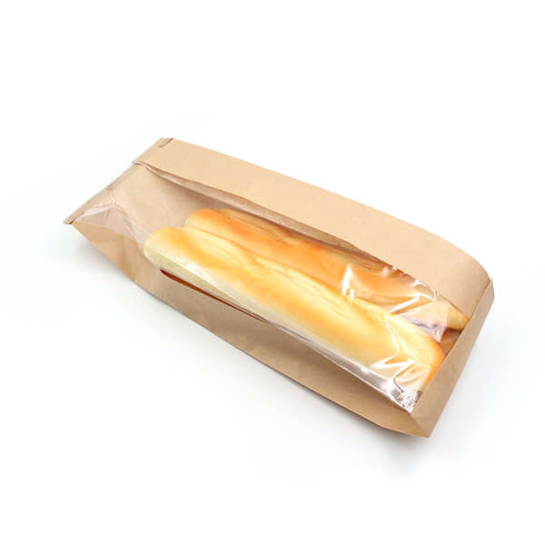 wholesale kraft toast bread paper bag for bakery food packaging - custom logo option
