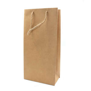 Custom wine packing gift paper bag with handle for wine bottles, gifts, retail promotions and premium beverage packaging