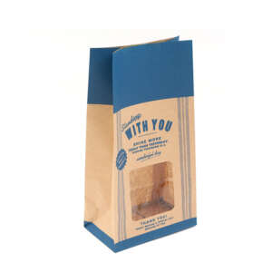 Custom recycled kraft potato chips paper bag for potato chips, snacks, dry foods and wholesale retail packaging