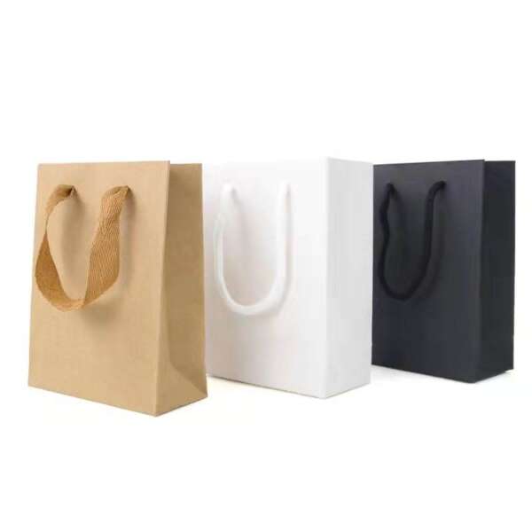 multi-color luxury cardboard jewelry packaging gift bag - detail view