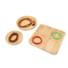 solid wood square round empty display tray for ring bracelet pendant view 1