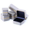 gold high grade leather jewelry gift box for bracelet necklace watch ring view 3