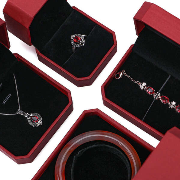 Custom octagonal jewelry gift box with logo option