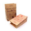 Custom flat bottom brown kraft snack bag for food and beverage, snacks, bakery and takeaway packaging