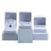 white ring jewelry packaging box for necklace stud earrings bracelet - custom logo option