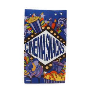 biodegradable kraft popcorn snack paper bag with flexo print view 2