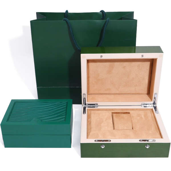 flipped wooden watch travel box with tote bag for luxury gift packaging - custom logo option