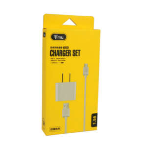 phone accessories data cable charger window paper box - open display view