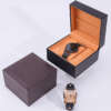 flip open PU leather watch travel case with custom logo - product presentation
