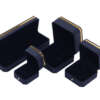 black octagonal PU leather jewelry box for bracelet necklace ring view 3