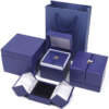 luxury leather double door ring jewelry storage box - gift packaging