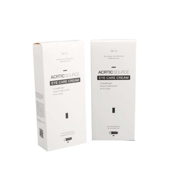 OEM white craft cosmetic paper packaging box - open display view