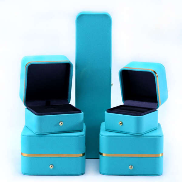 high grade leather jewelry gift box for bracelet necklace watch ring view 2