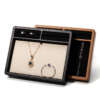 Custom bracelet display tray with soft leather-look finish