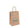 luxury kraft boutique shopping bag with custom logo print view 1
