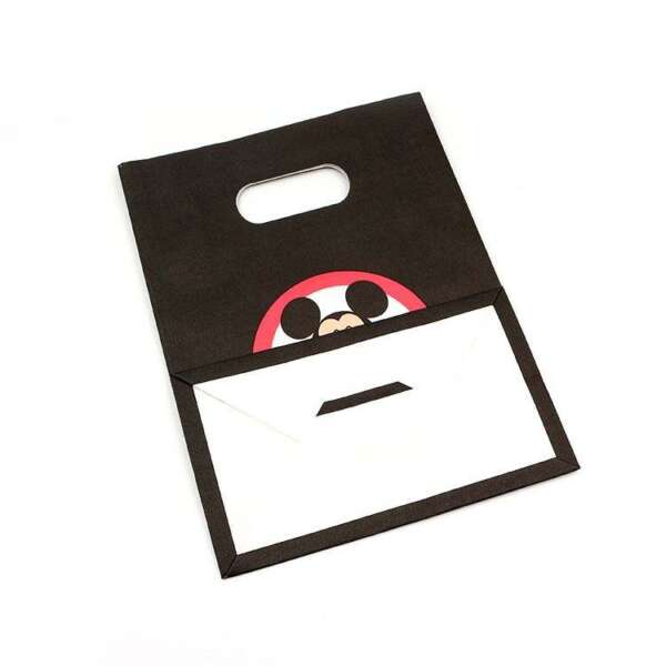 colored kraft paper colorful kraft shopping bag with handle with logo printing detail