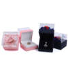 Holiday ring jewelry box with rose flower design