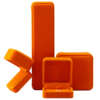 orange custom logo ring jewelry packaging box - retail display