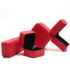 luxury PU leather jewelry ring box for retail gift display view 4