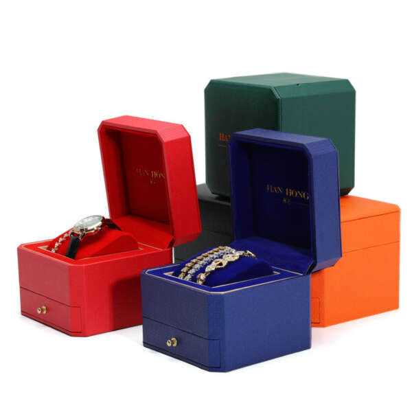 square double layer travel watch box for men and women watch storage - gift packaging