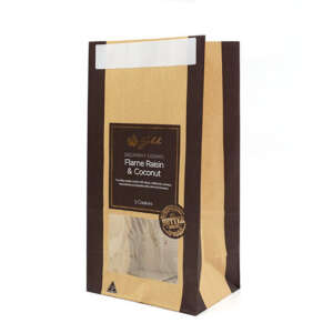 Custom two ply kraft coffee bean paper sack for coffee beans, online shopping packs, dry goods and retail refills