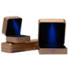 plastic spray painted square LED jewelry box for necklace ring - retail display