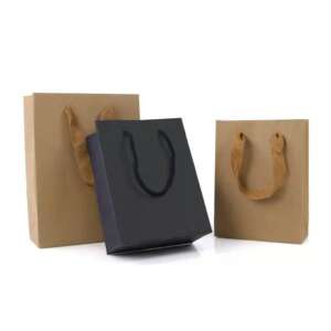 multi-color luxury cardboard jewelry packaging gift bag - front view
