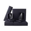 black plastic LED jewelry box with lighting for necklace bracelet earrings ring - gift packaging use