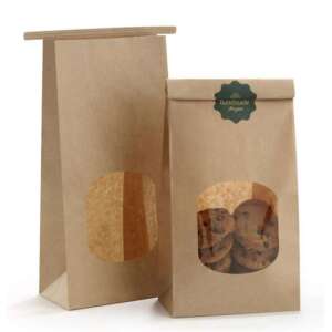 Custom food grade bakery packing paper bag for bakery goods, food packing, samples and retail takeaway packaging