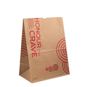 biodegradable kraft paper biodegradable kraft SOS bread bag with logo printing detail