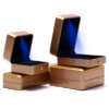 plastic spray painted square LED jewelry box for necklace ring - detail view