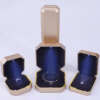 gold painted LED jewelry packaging box for bracelet earrings necklace ring - front view