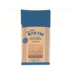 recycled kraft paper recycled kraft potato chips paper bag with logo printing detail