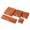 Luxury wood finish ring box for jewelry gift packaging